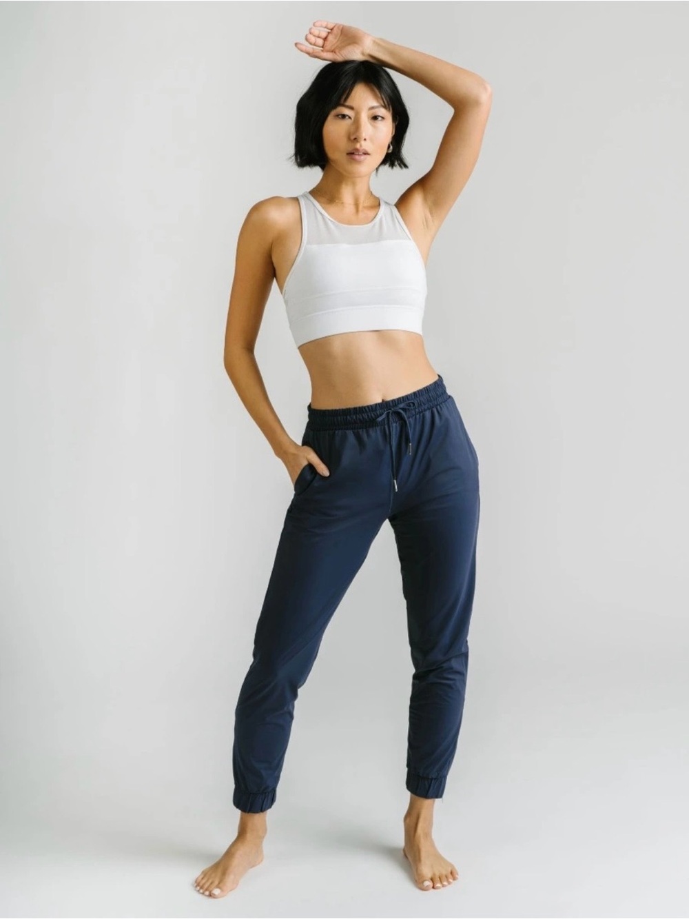 ZYIA Navy Everywhere Zipper Joggers